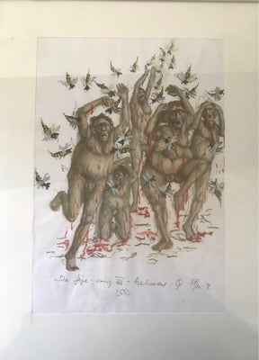 Akvarel, Carsten Svenson, motiv: Religiøs/Spirituel, stil: Surrealisme, b: 30 h: 40, Motiver fra Dan