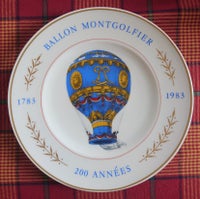 Platter, 200 års jubilæumsplatte Ballon Montgolfier