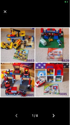 Lego Duplo, 2 flytte kasser med Duplo Lego samt instruktioner 
Sælges kun samlet
Prisen er fast 