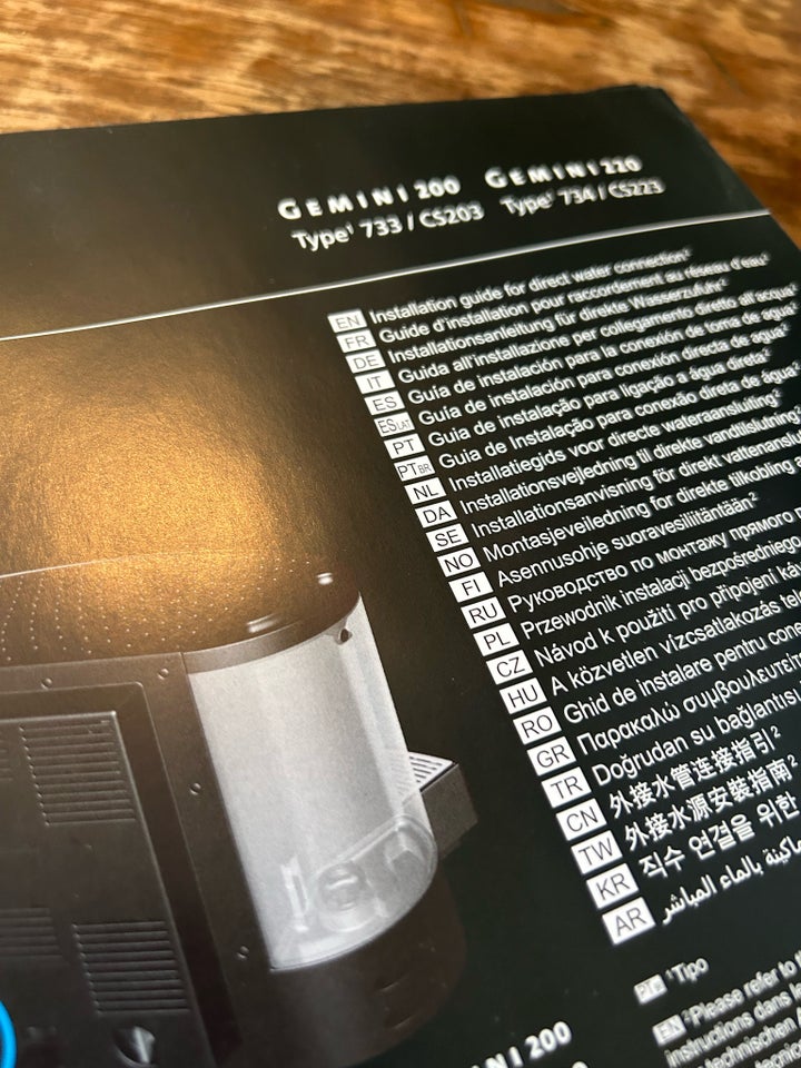 Kaffemaskine, professionel, Nespresso Gemini 220