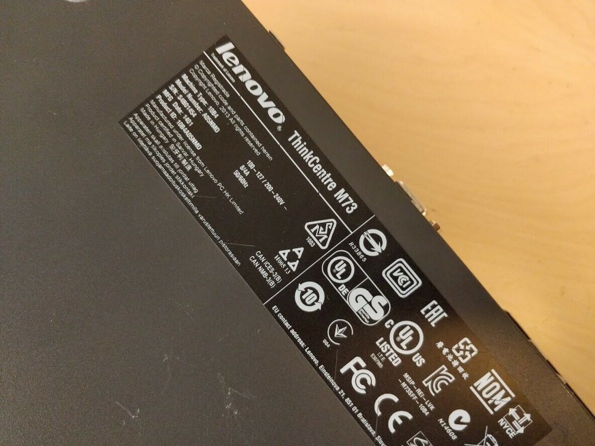 Lenovo, M73 ThinkCentre SFF, 3,4 Ghz