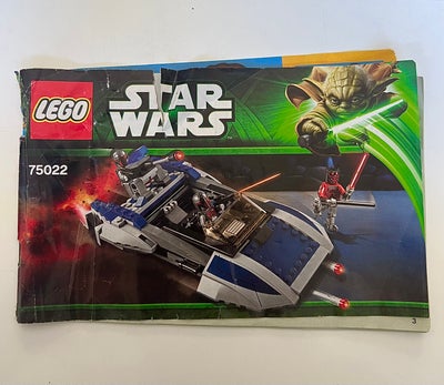 Lego Star Wars, Lego Star Wars 75022, Mandalorian Speeder Brugt sæt, men uden ridser eller skader. A