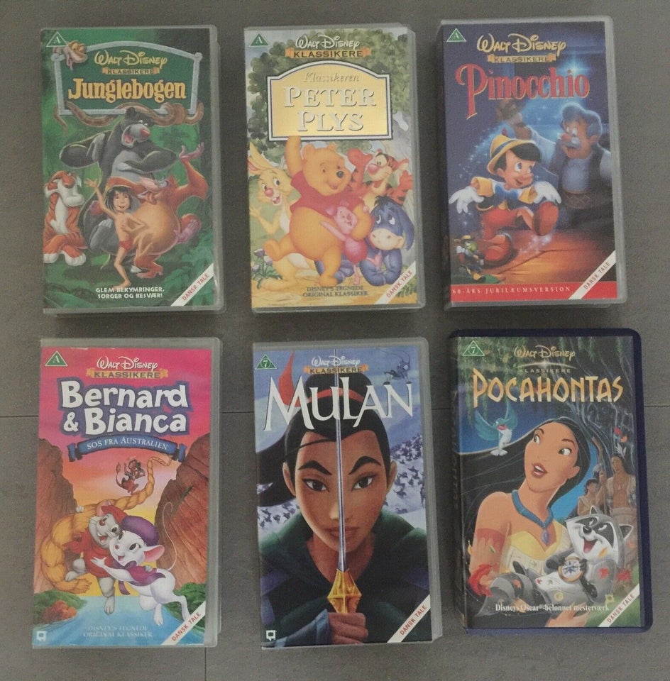 Børnefilm, Disney Klassikere VHS