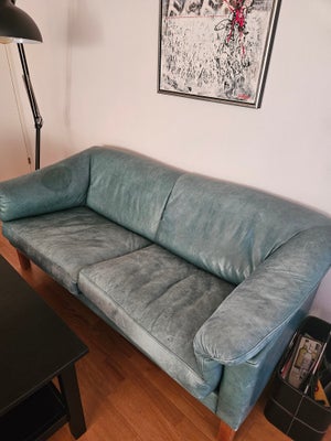 Grøn læder sofa og stol