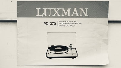 Pladespiller, Luxman, Manual , God, Sjældent udbudt manual til ikonisk pladespiller. 