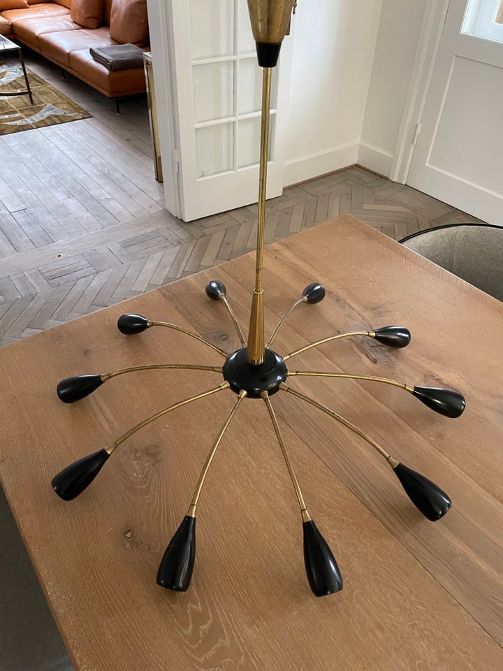 Lysekrone, Unik gammel messing Sputnik lampe fra 50'erne