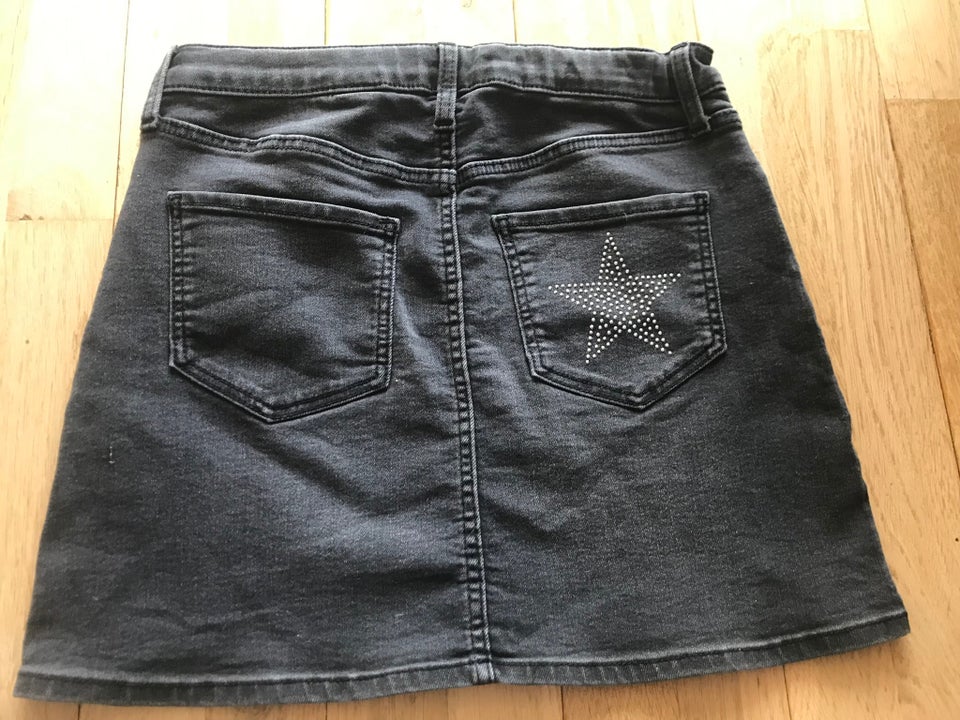 Nederdel, Denim koks-grå/sort vask, H&M