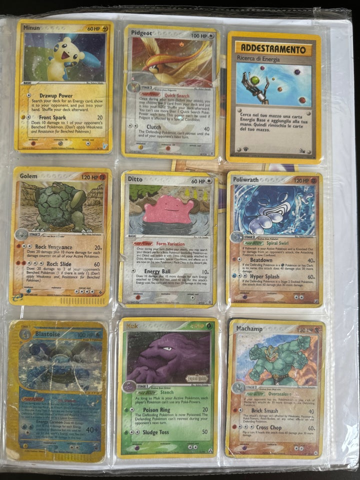 Samlekort, Gammel pokemon mappe med holo og ex kort