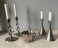 Tin, Vintage tin stager og lille vase/bæger, Just Andersen