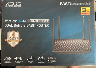 Router, Asus , Perfekt, AC1300 Dual Band Gigabit WiFi-router med MU-MIMO, AiMesh til mesh wifi-syste