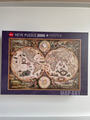Vintage World Map, Puslespil, puslespil, HEYE puslespil

Størrelse: 2000 brikker.

Motiv: Vintage Wo