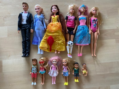 Barbie, Barbie dukker fra Mattel og Disney (Elsa og Belle), fin stand 