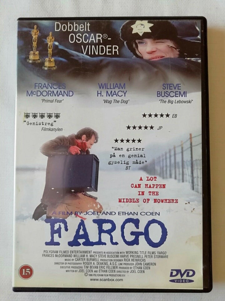 Komedie, FARGO. Dobbelt Oscar vinder., instruktør Joel