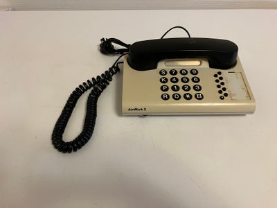 Bordtelefon, KTAS, danMark 2, God, 
Trykknaptelefon til fastnet - retro fra 1980'erne -  virker perf