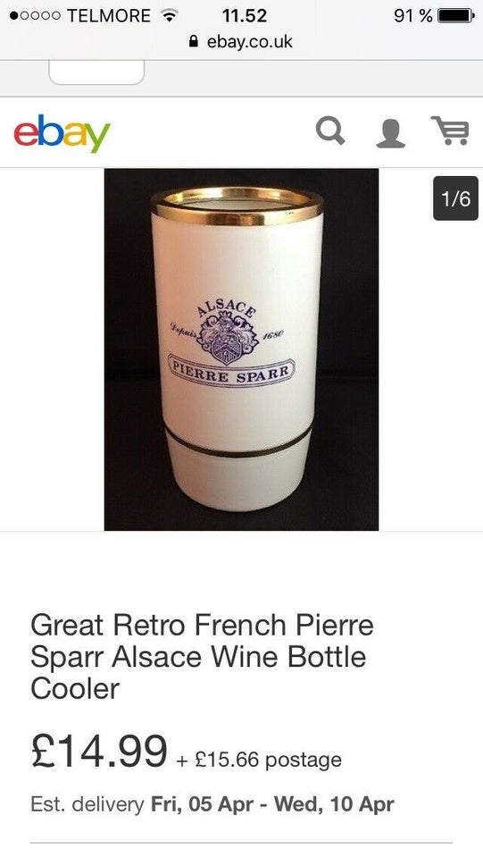 Fransk Pierre Sparr cooler/bucket, Fransk Alsace/Pierre