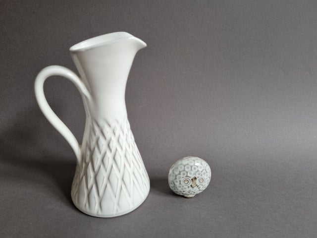 Keramik, Keramik vase og ugle, Vintage - retro, Lille hvid…