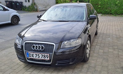 Audi A3, 1,9 TDi Ambition Sportback, Diesel, 2007, km 380000, sort, klimaanlæg, ABS, airbag, 5-dørs,