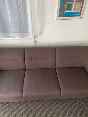 Sofa, uld, 3 pers., Brugt uden pletter hul fri røg hjemmet og dyr . L:220 cm.