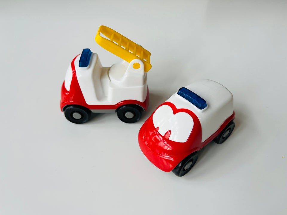 2 Dantoy FunCars-biler, legetojsbiler, brandbil og