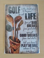Andet golfudstyr, Golf Metal Blikskilt