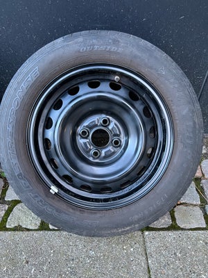 Stålfælge, 15", Originale, 175 / 65 / R15, krydsmål 4 x 100, ET 39, sommerdæk, Dunlop, fælge med dæk