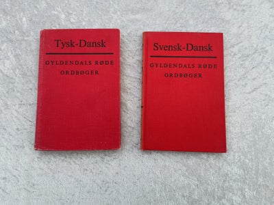 Tysk-Dansk, Svensk-Dansk, Gyldendals røde ordbøger, år 1971, Bøgerne er brugte men rimelig pæne
10 k