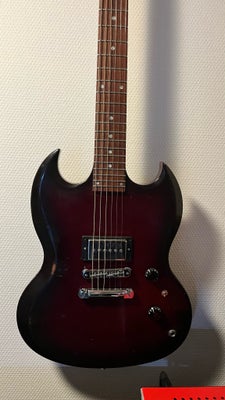 Elguitar, Gibson SG1, Fra 1997. Phat cat P90’er, kill switch, Gotoh locking tuners. Original humbuck