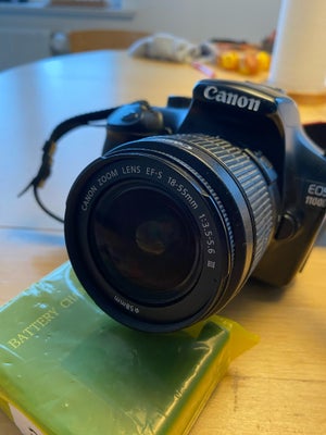 Canon, EOS 1100D, spejlrefleks, Perfekt, Canon EOS 1100D med ubrugt 32GB SD-kort.

Pæn og velholdt o