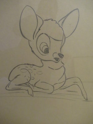 Andet, Bambi og Stampe, motiv: Animation/Tegneserie, stil: Pop Art, b: 25,5  h: 32, Blyantstegning a