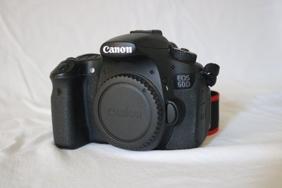 Canon, Canon, EOS 60D, spejlrefleks, 18 megapixels, Perfekt, Flot kamera uden synlige brugsspor, med