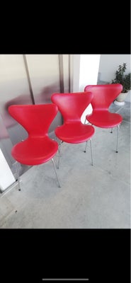 Spisebordsstol, Arne Jacobsen, 3 stk. spisebord stole syveren tegnet af Arne Jakobsen. 
Stolene er i