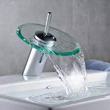 Vandhane, Svampeformet langhalset glas badeværelse vandfald vandhane