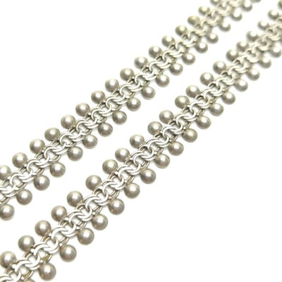 Halskæde, sølv, Hermann Siersbøl sterling sølv halskæde, En flot sølv halskæde i bismarck stil og ha