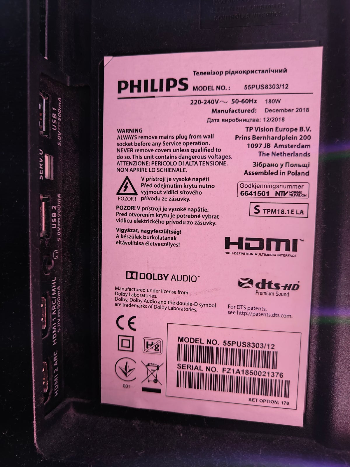 LED, Philips, 55PUS8303/12