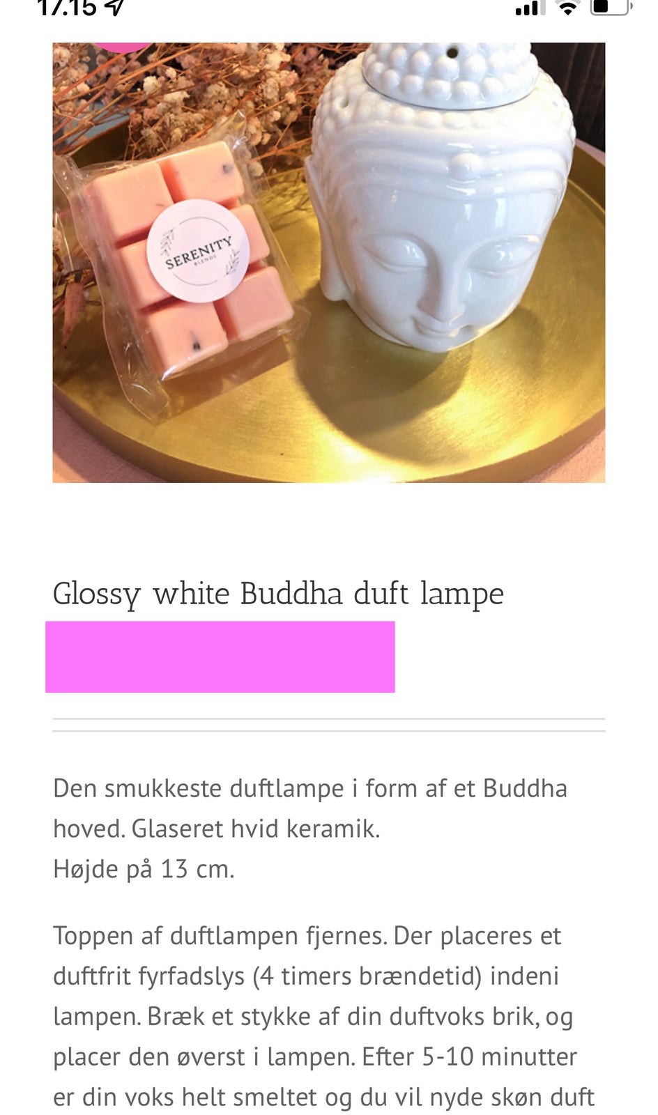 Buddha 149 kr. Hvid ny