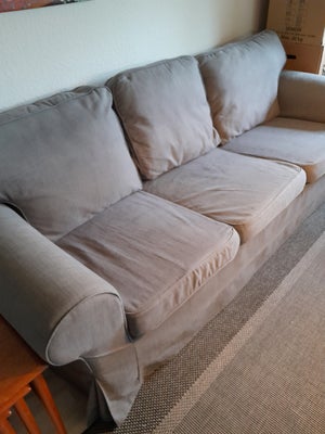 Sofa, stof, 3 pers. , Ikea Ektorp, Pæn og ordentlig grå sofa fra et røgfrit hjem uden dyr. 
