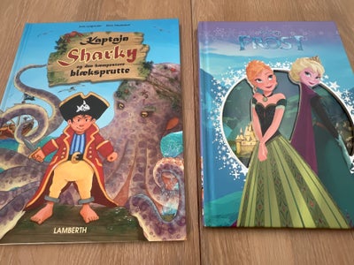 Frost og Kaptain Sharky, Blandet, Farverige bøger, en med Disney Frost, og en med Kaptajn Sharky of 
