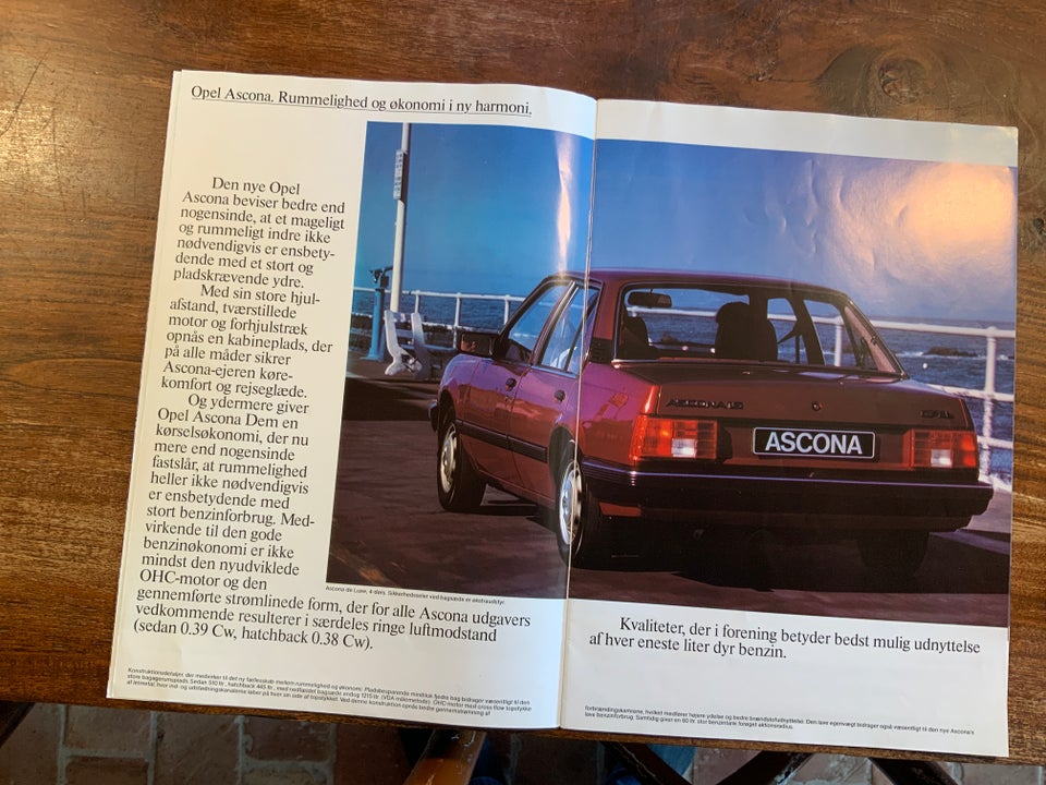 Salgsbrochure , Opel Ascona