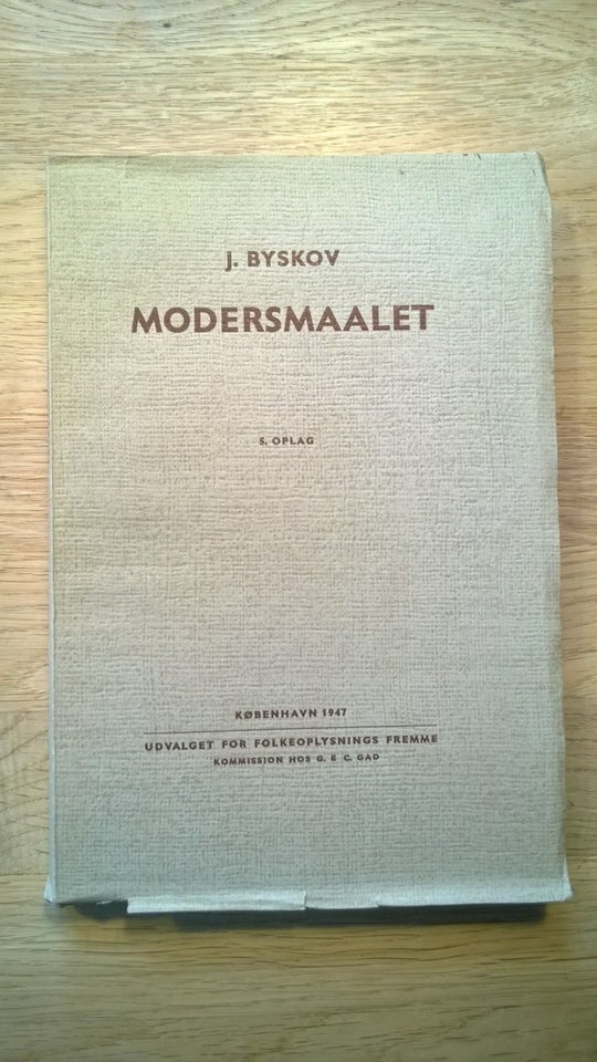 Modersmålet, J. Byskov, emne: sprog