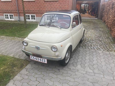 Fiat 500, 0,5, Benzin, 1966, km 1, beige, nysynet, 2-dørs, Sælger min skønne lille Fiat 500 fra 1966