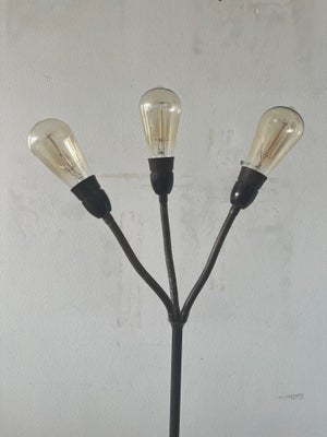 Standerlampe, Trafiklys, Flot retro / vintage trafiklyslampe fra 50`erne eller 60`erne med messing f