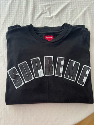 T-shirt, Supreme, str. L,  Sort,  Næsten som ny