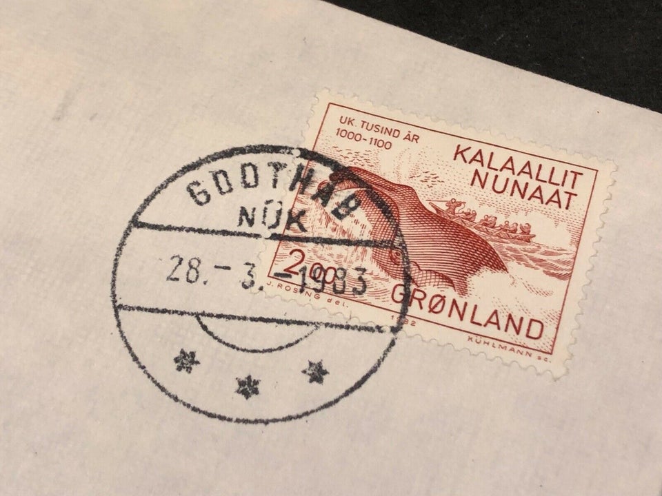 Grønland, stemplet, Kuvert fra Grønlands Seminarium