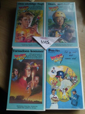 Børnefilm, Mcgee og mig, Hyggelig tv børneserie på VHS, fra 1989, spilletid 30 min pr. bånd, blandin