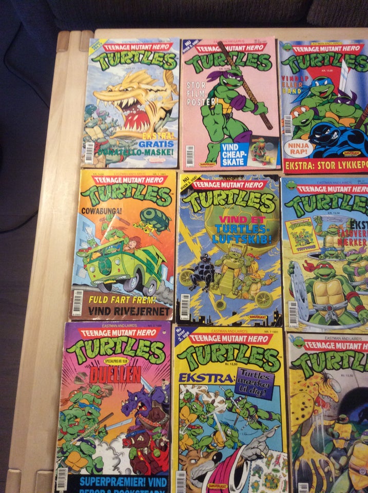 Teenage mutant hero turtles 1990 1991 1992 14 stk,