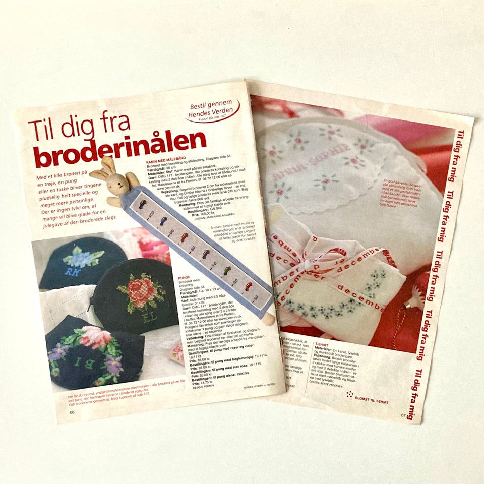 Broderi, forskellige mønstre - Hendes Verden Nr. 46 2004