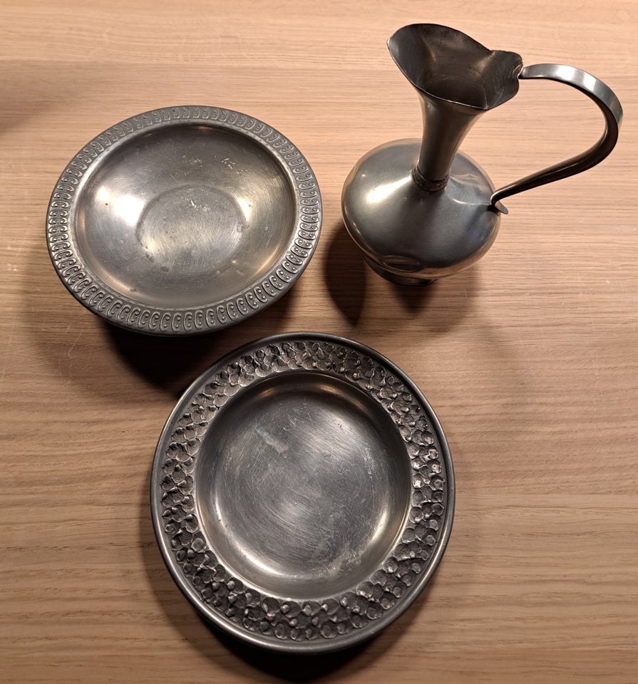 Tin Tallerken mm Pewter mfl