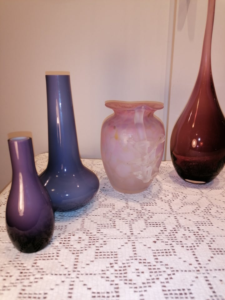 Vase Lyserøde og lilla glasvaser