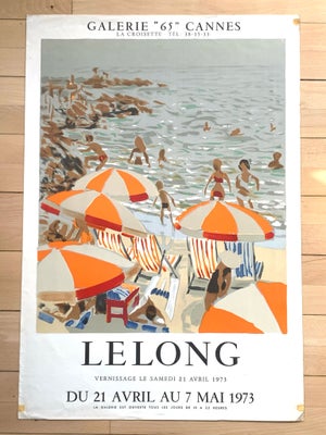 Sjælden fransk litografisk plakat, Pierre LeLong, b: 54 h: 78, Smukkeste franske plakat. Pierre Lelo