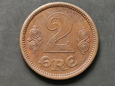 Danmark, mønter, 2 øre , 1913, Rigtig god årgang 2 øre 1913